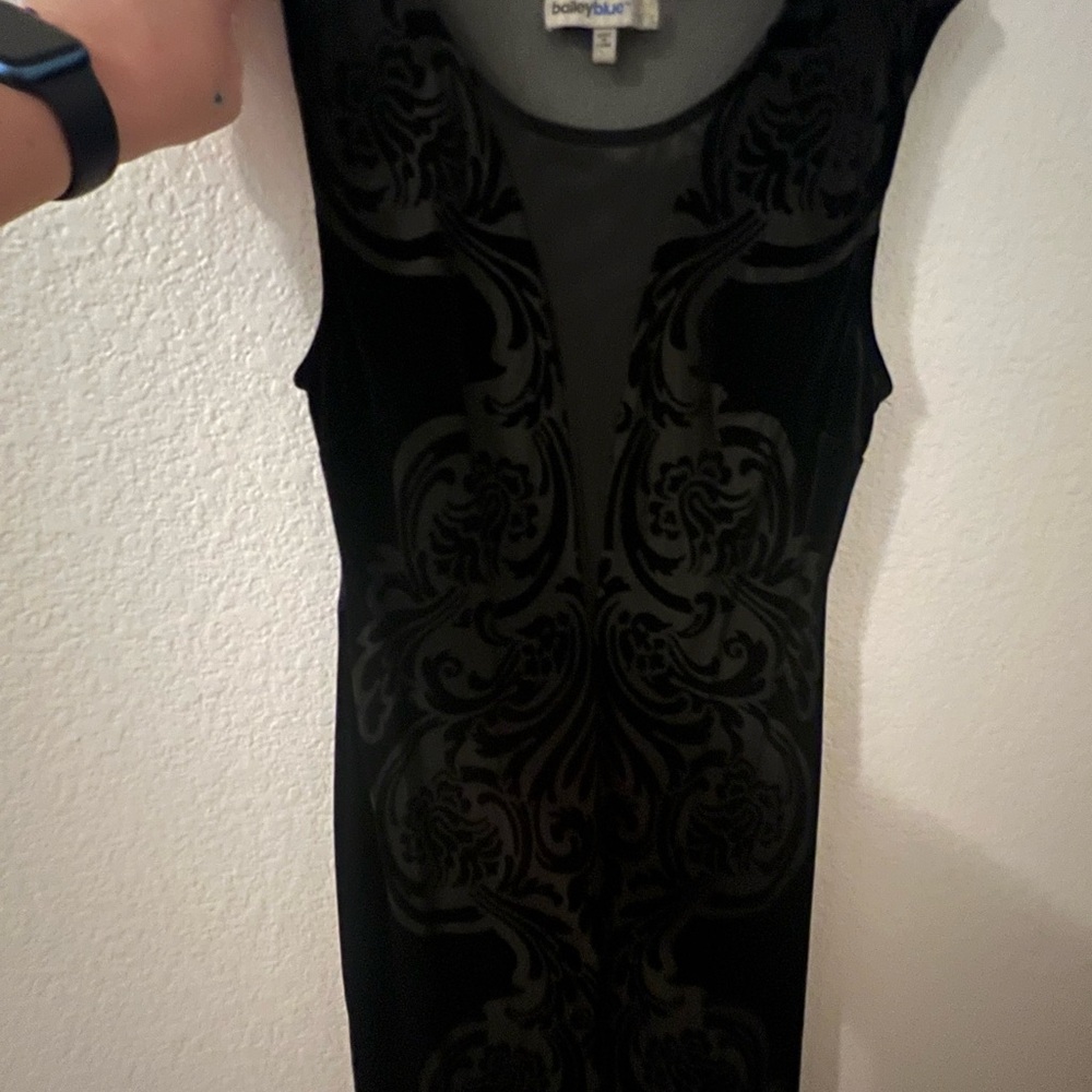 Bailey Blue Black Patterned Mini Dress